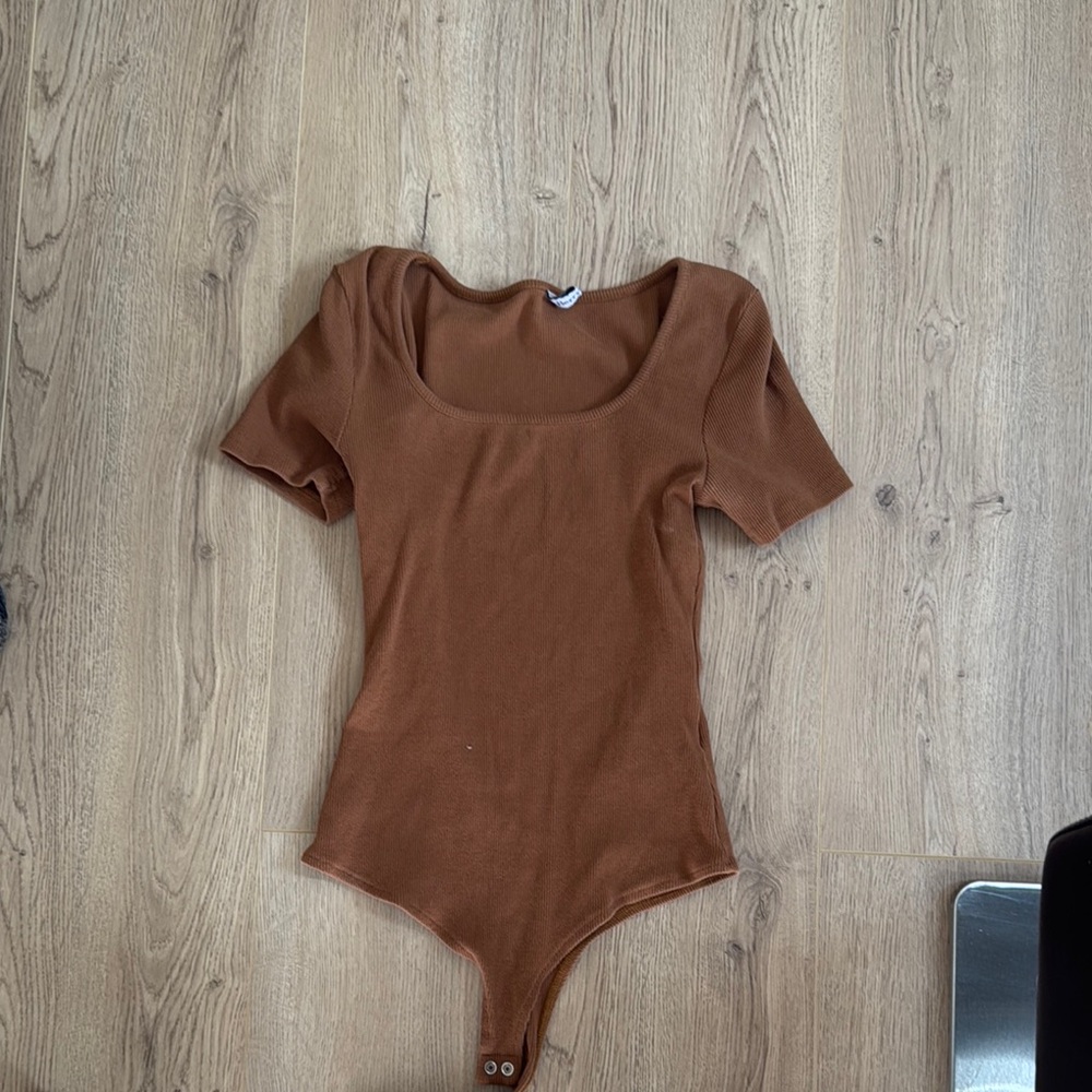 Brown Short Sleeve Bodysuit